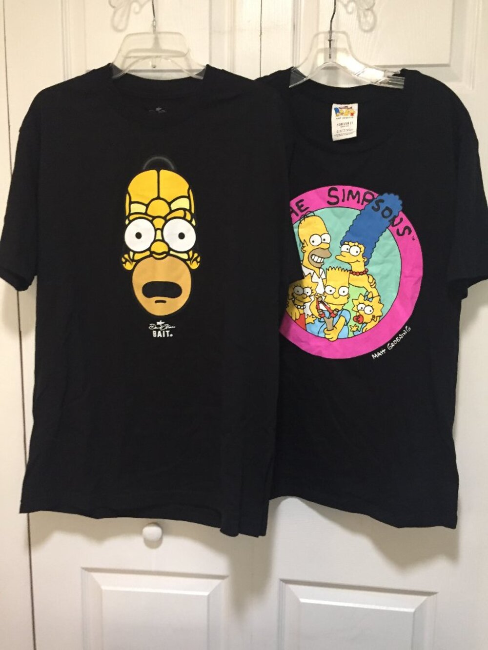 Lot of 2 Simpsons Shirts Bait, Forever 21, Men's Size Large, NWOT Matt Groening
